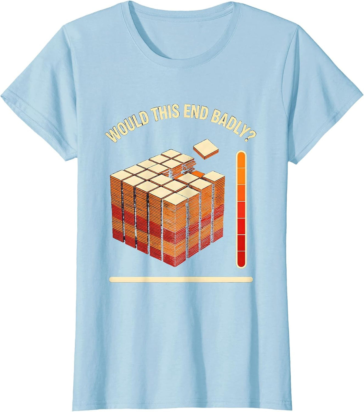 Women's Would This End Badly? Funny Periodic Table Science Teacher T-Shirt - Baby Blue