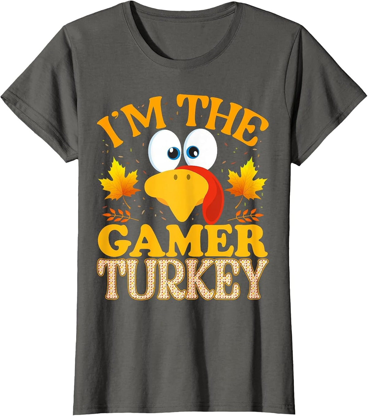 Thanksgiving I'm The Gamer Turkey Matching Group T-Shirt - Asphalt Grey