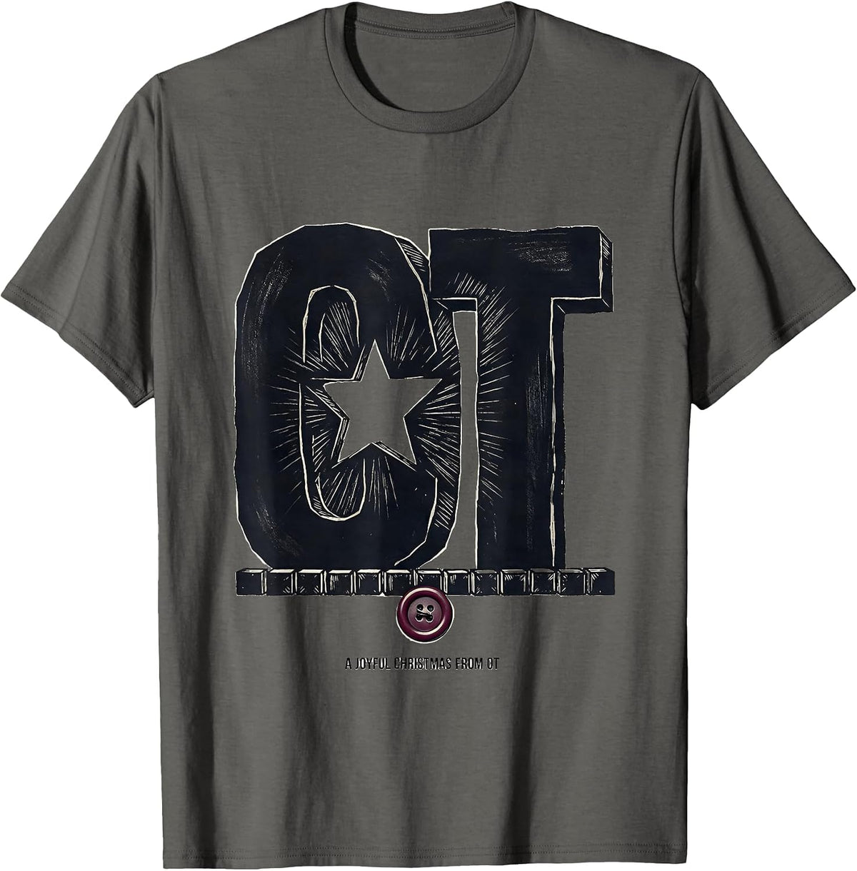 A Joyful Christmas From OT Funny Occupational Therapy T-Shirt - Asphalt Grey