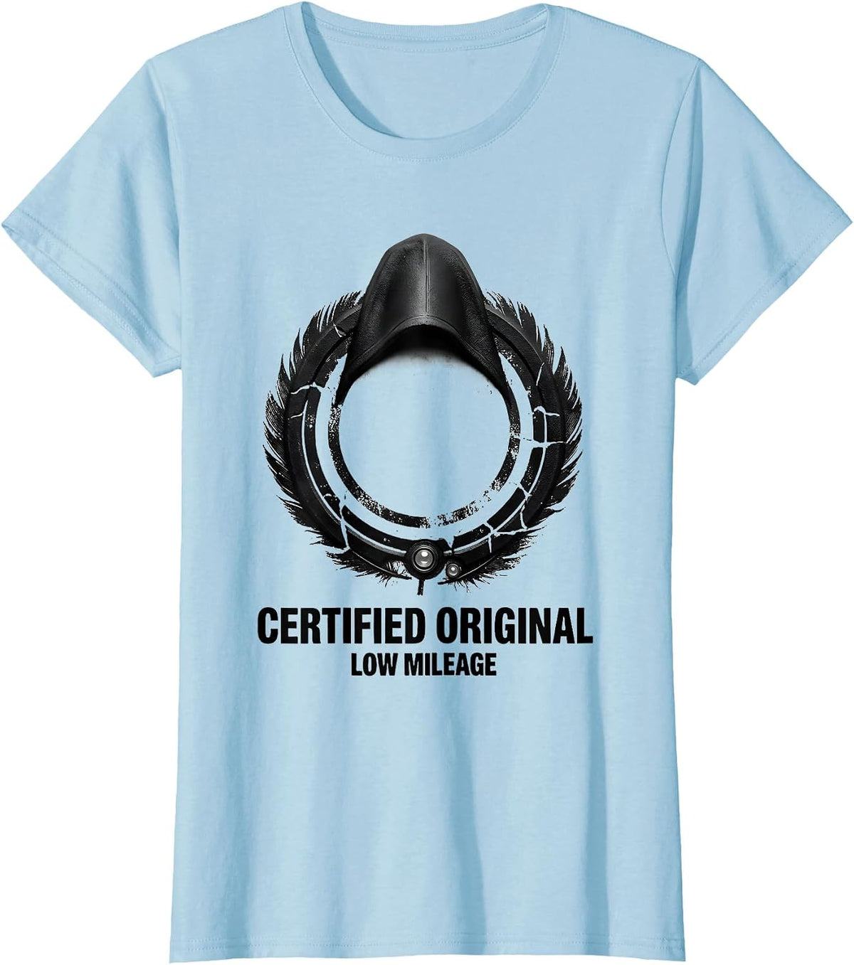Certified Original, Low Mileage Vintage Muscle Car T-Shirt - Baby Blue