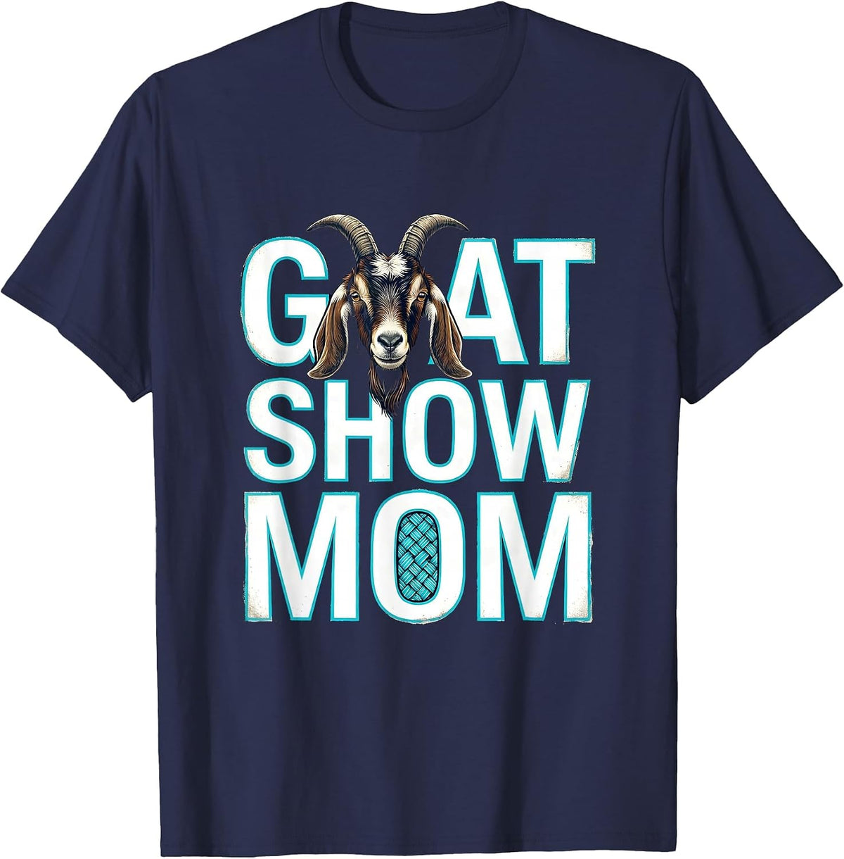 Goat Show Mom Rustic Farm Pride Stock Show Family Humor T-Shirt - Navy Blue