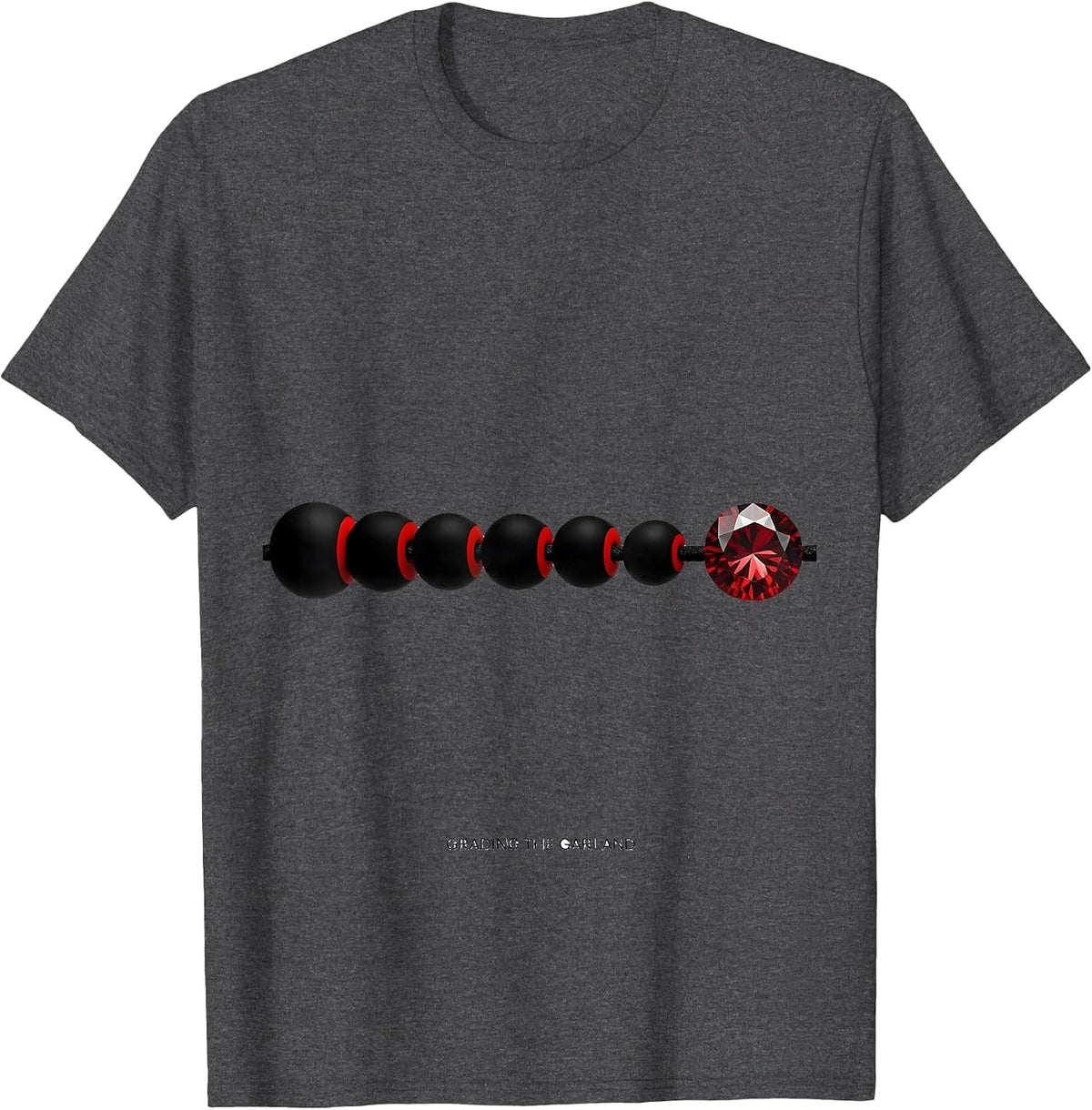 Grading The Garland Geometric Occupational Therapy Christmas T-Shirt - Dark Heather Grey