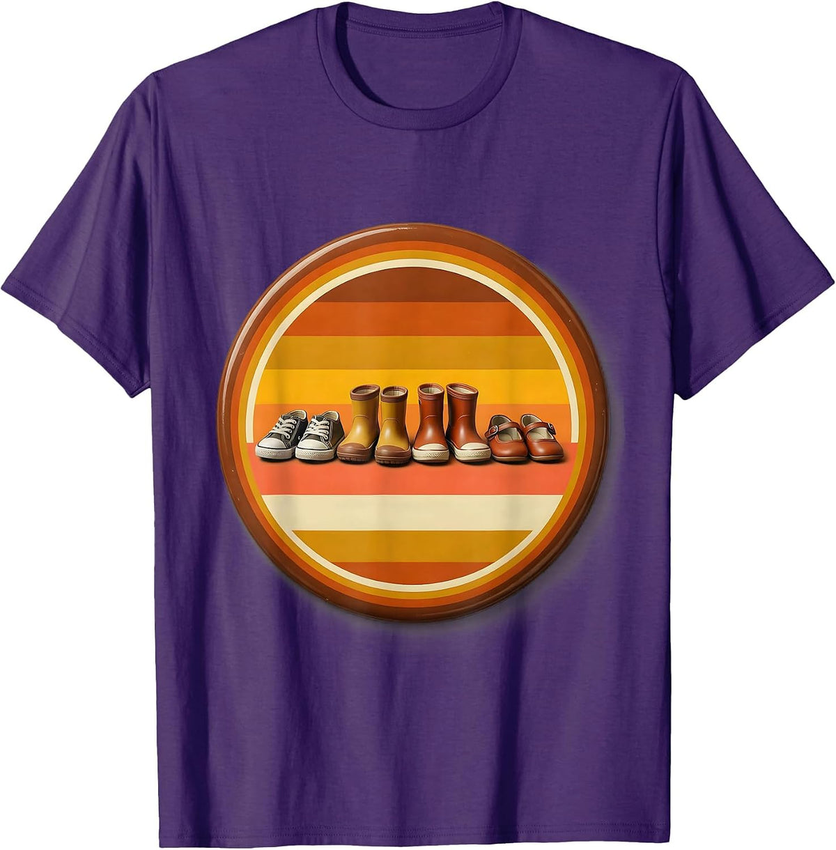 Men's Tiny Shoes At The Door Preschool Teacher Gift T-Shirt - Purple