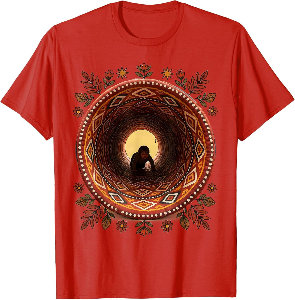 Men's Occupational Therapy Sensory Tunnel Crawling Child T-Shirt - Red