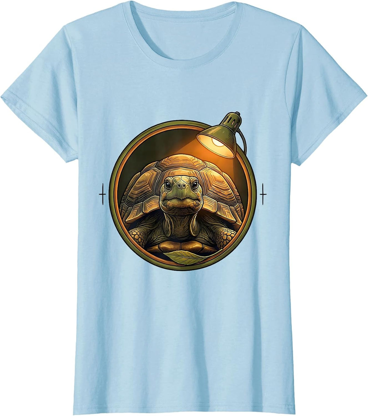 Tortoise Badge Lighthearted Animal Lover Humor T-Shirt - Baby Blue