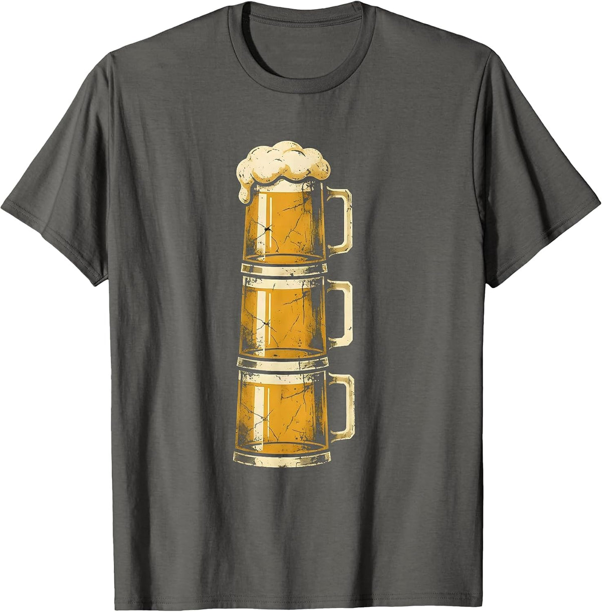 Oktober Festival Beer Stein Tower Graphic Tee T-Shirt - Asphalt Grey
