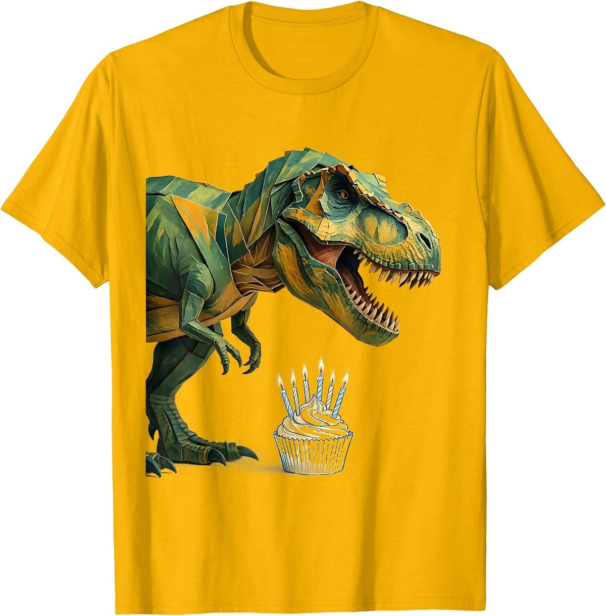 Tyrannosaur Birthday Dinosaur Kids Back To School Humor T-Shirt - Golden Yellow