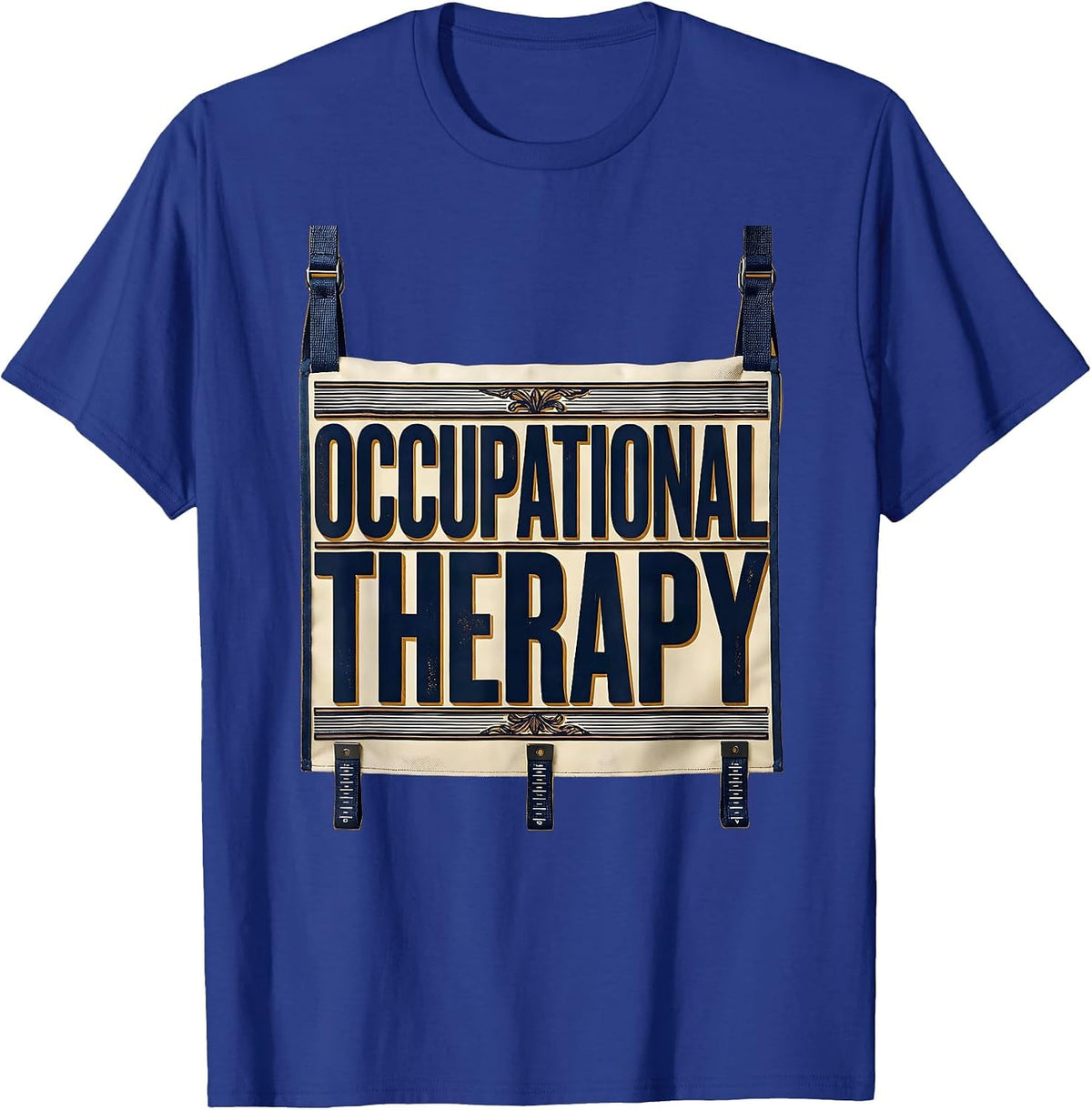 Men's Occupational Therapy Retro Vintage OT Month Pediatric T-Shirt - Royal Blue