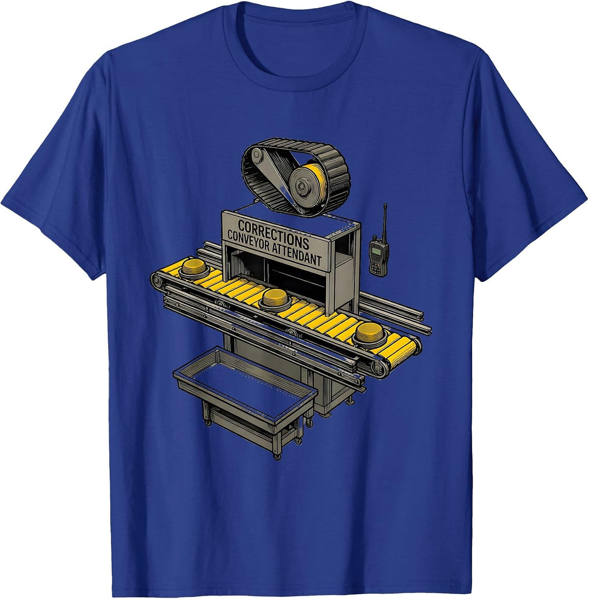 Corrections Conveyor Attendant Funny Police Officer Gift T-Shirt - Royal Blue