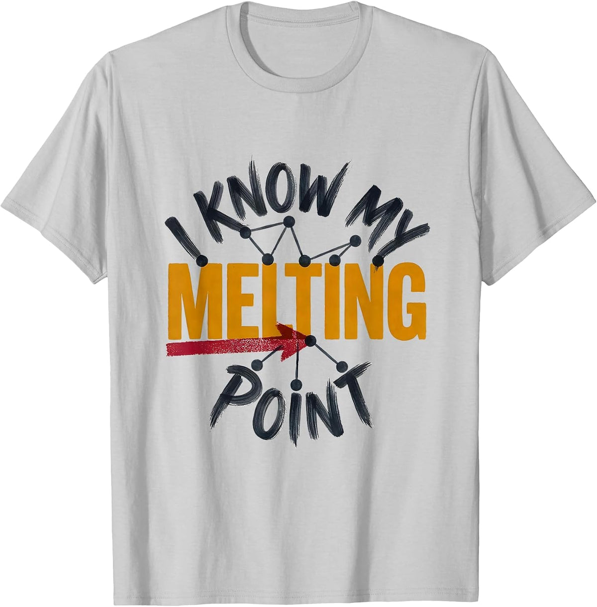 Men's I Know My Melting Point Funny Chemistry Science Student Nerd T-Shirt - Silver Grey