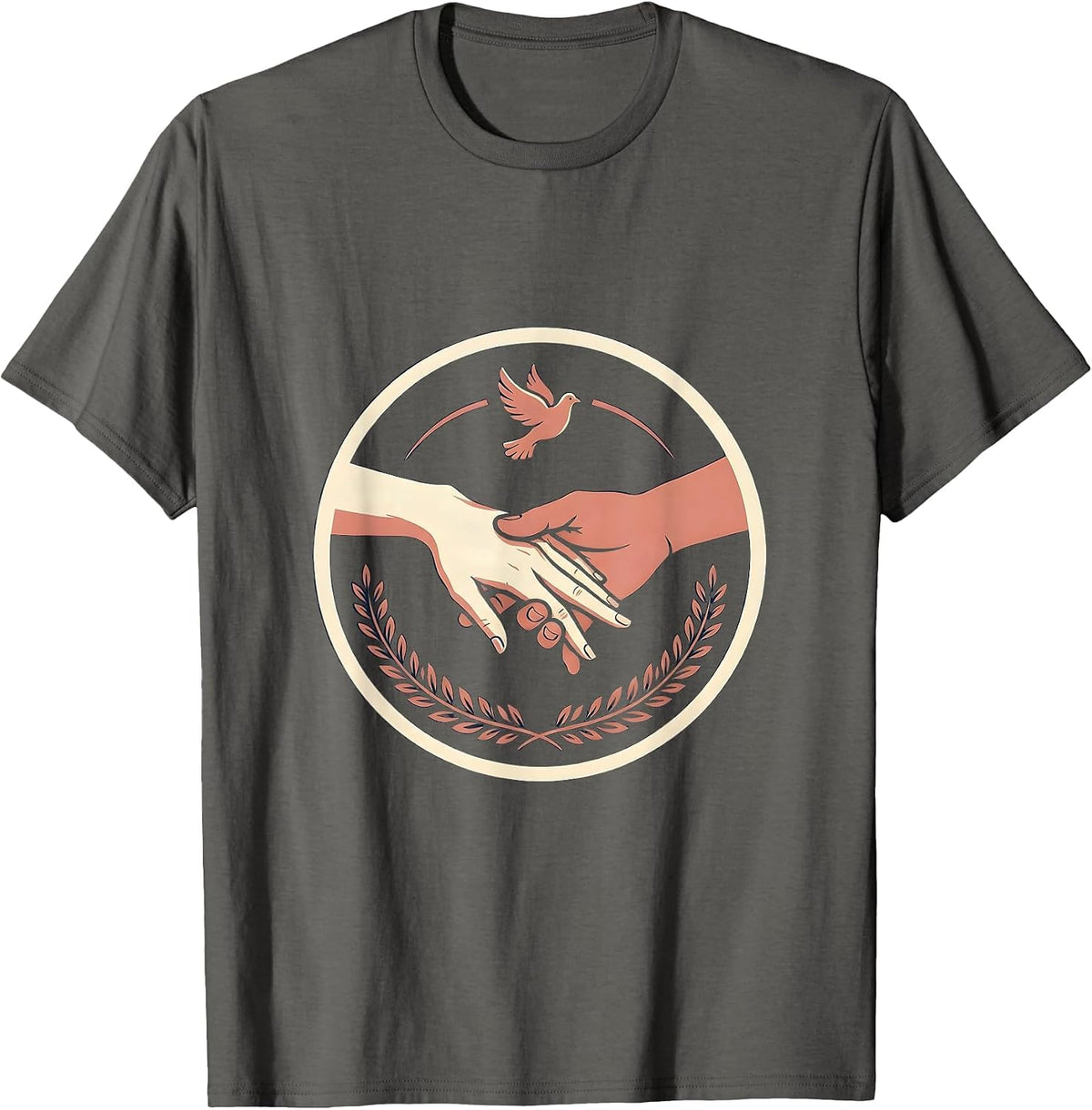 Occupational Therapy Hand Stretch Illustration T-Shirt - Asphalt Grey