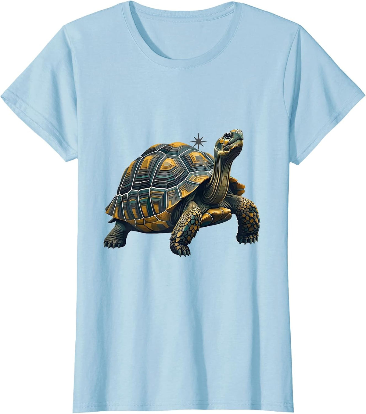 Tortoise Midcentury Modern Pet Lover Humor T-Shirt - Baby Blue