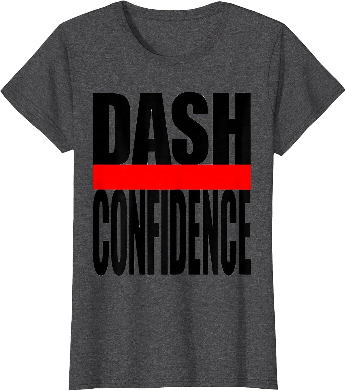 Women's Dash Of Confidence Funny Grammar Teacher English Punctuation T-Shirt - Dark Heather Grey