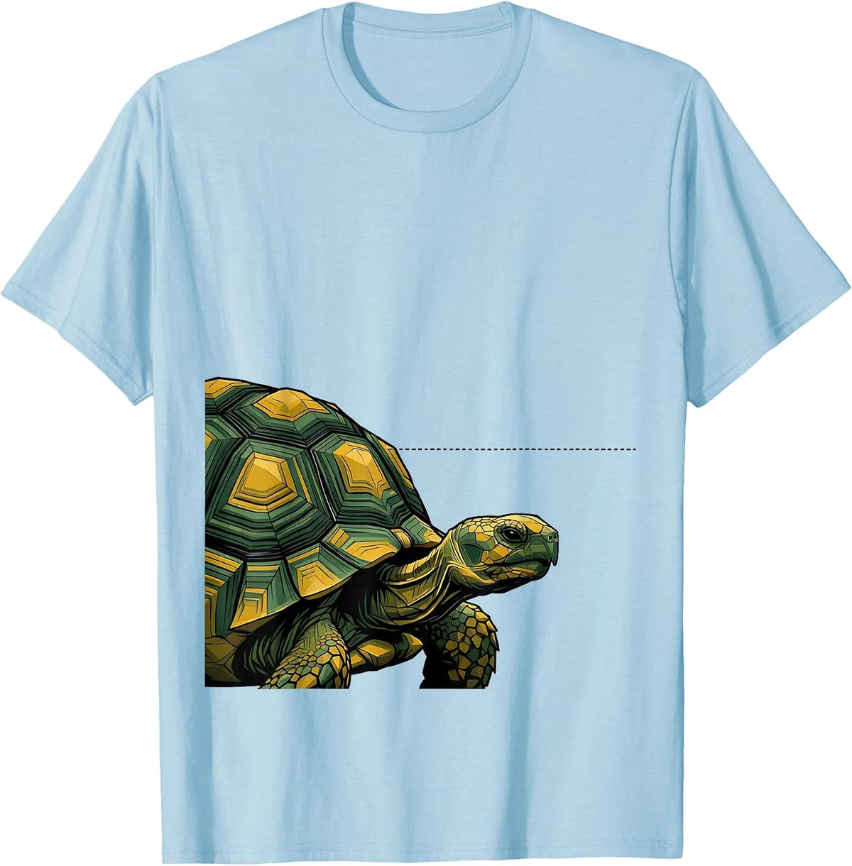 Men's Geometric Tortoise Animal Lover Humor T-Shirt - Baby Blue