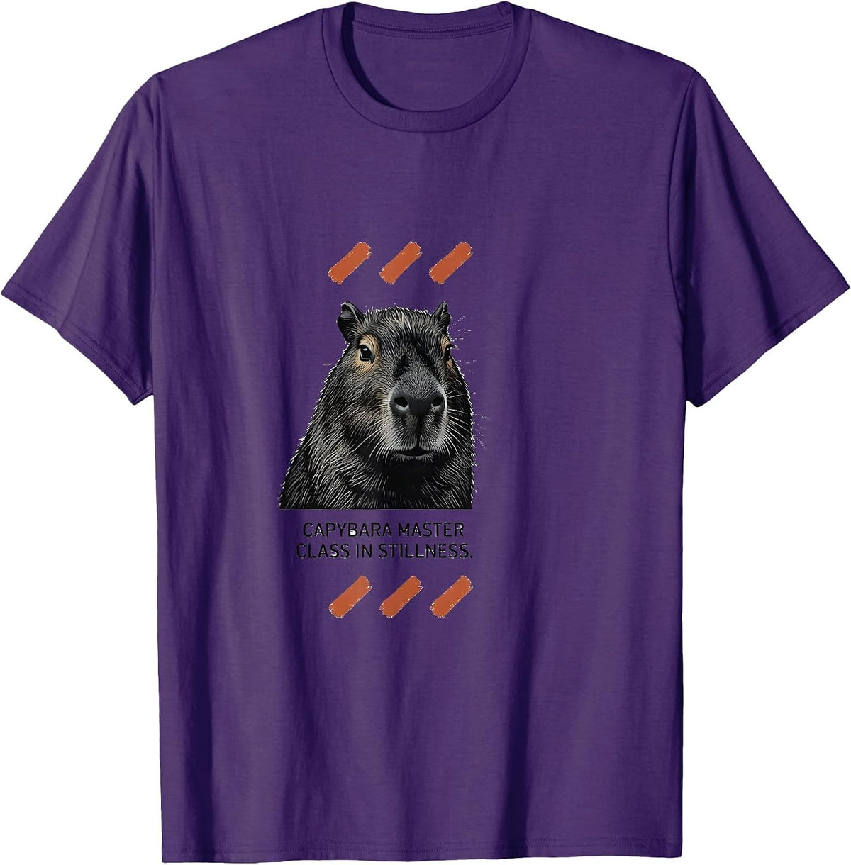Capybara Master Class in Stillness Funny Animal Humor T-Shirt - Purple