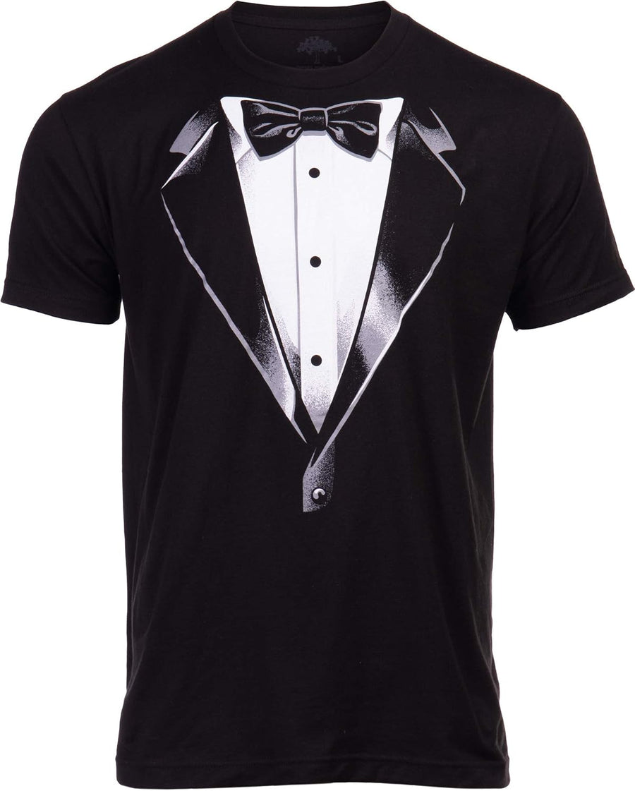 Tuxedo T-Shirt | Classic Party Humor Vintage Funny Tux Tee Joke Concert Festival Shirt for Men Women - Black