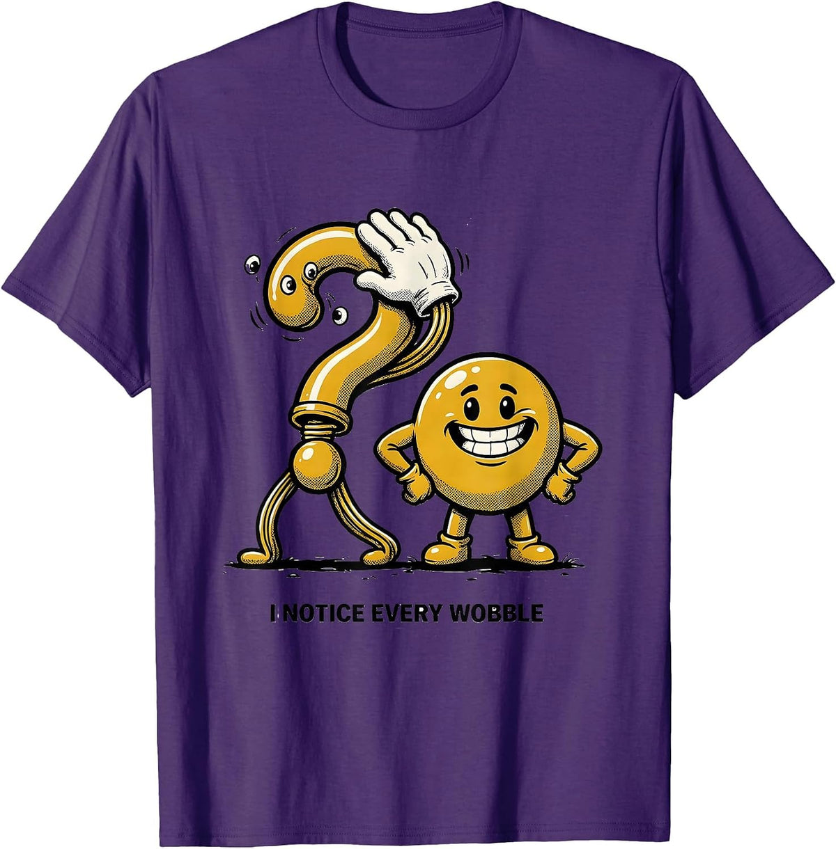 I Notice Every Wobble Funny Grammar Teacher Punctuation T-Shirt - Purple