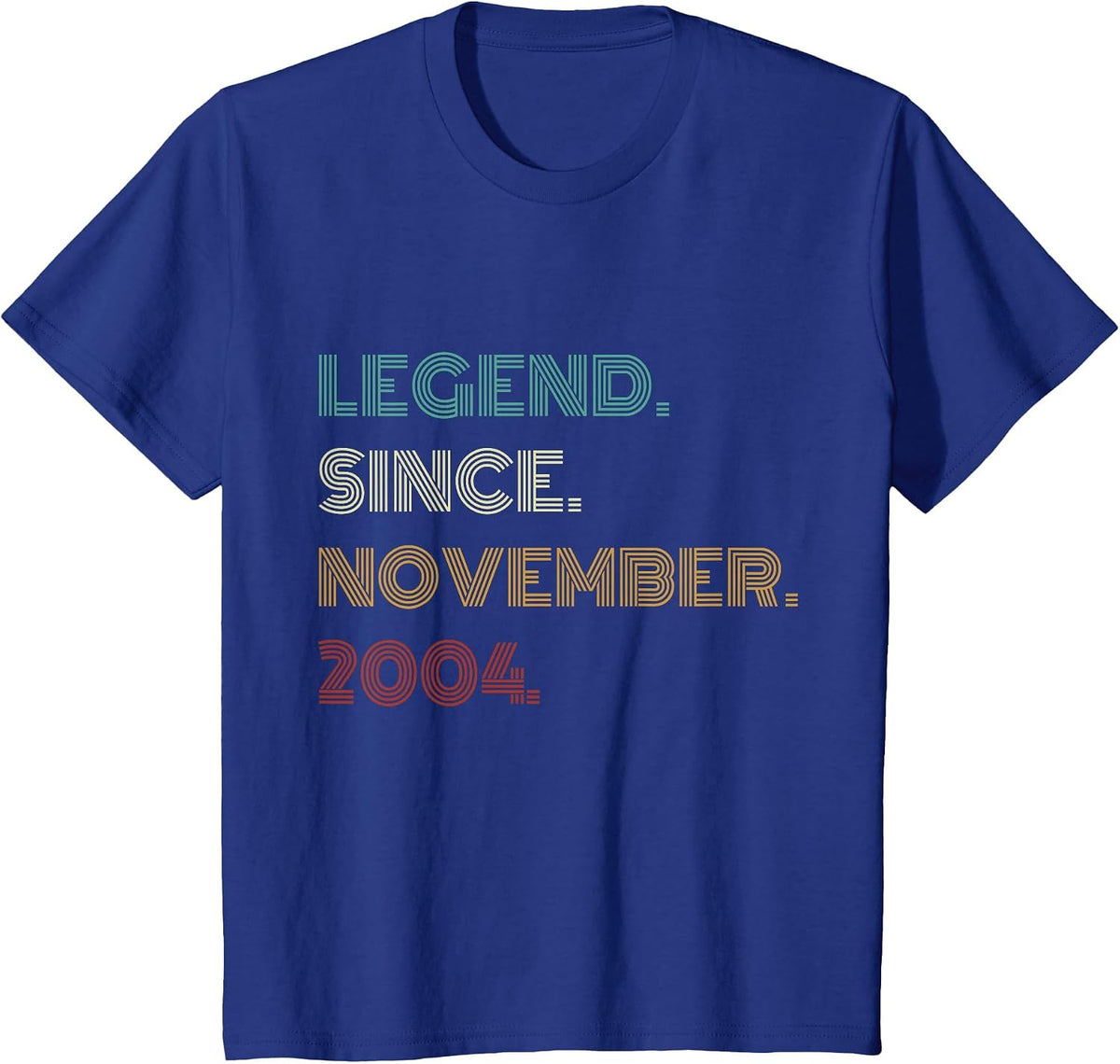 22 Years Old Legend Since November 2004 22nd Birthday T-Shirt - Royal Blue