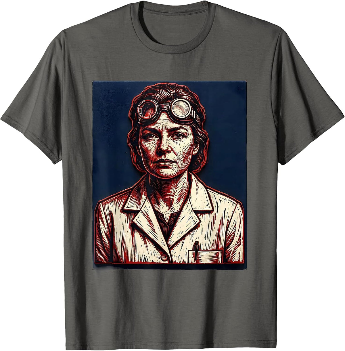 Labor Day Lab Coat Scientist Illustration T-Shirt, Men, Asphalt Grey, 3X-Large - As Pictured