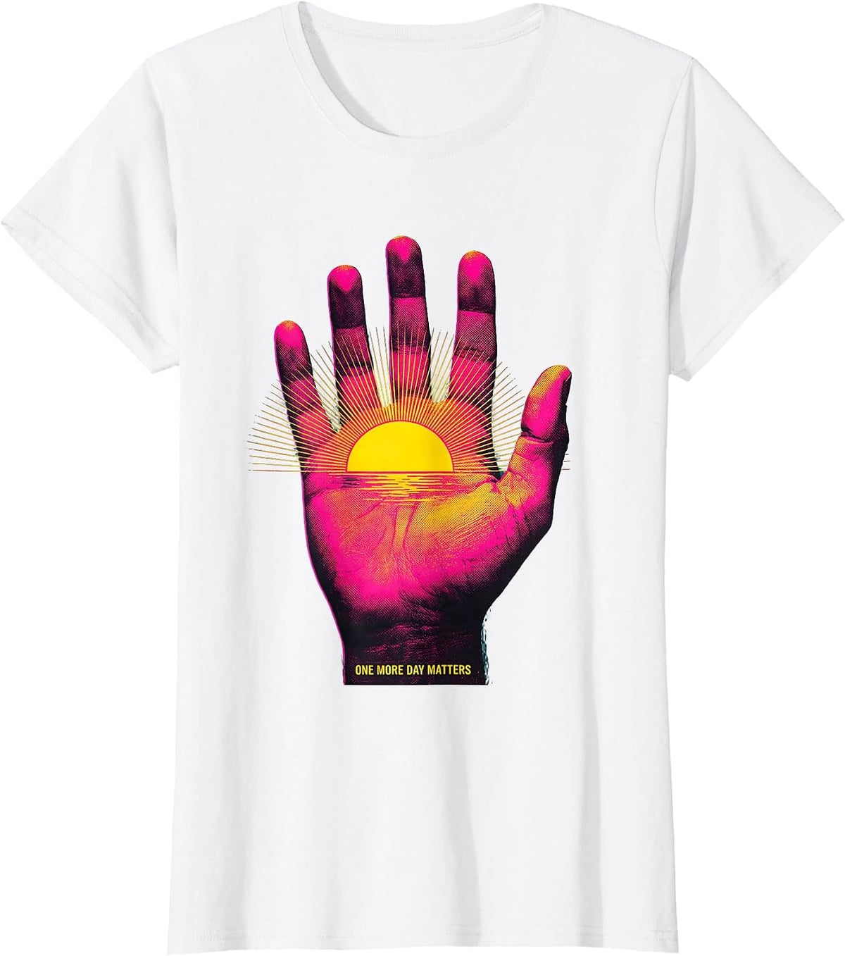 Women's One More Day Matters Suicide Prevention Design T-Shirt - White