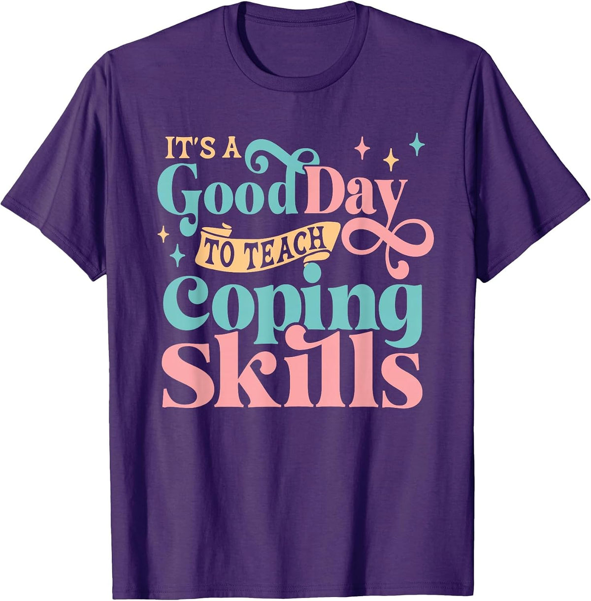 School Social Worker Coping Skills - Guidance Counselor T-Shirt - Purple
