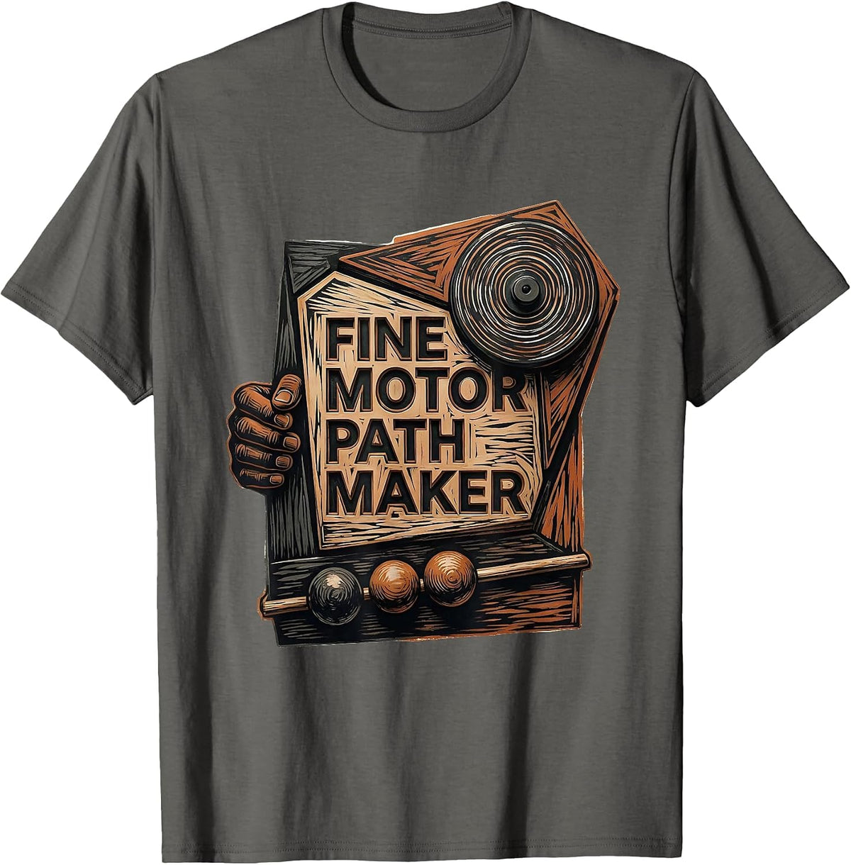 Fine Motor Path Maker Occupational Therapy Sensory T-Shirt - Asphalt Grey