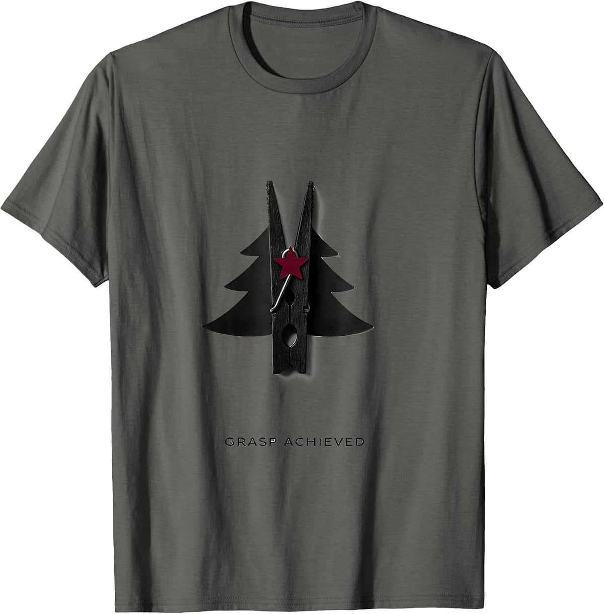Grasp Achieved Polish Poster Conceptual Occupational Therapy T-Shirt - Asphalt Grey