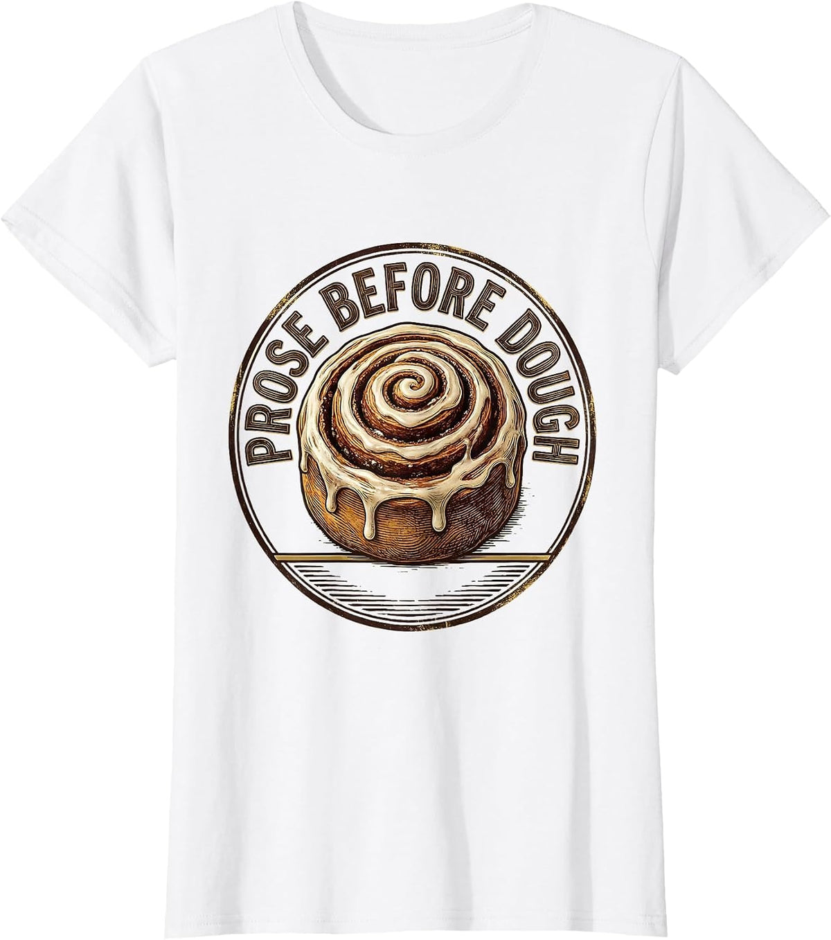 Prose Before Dough Funny Grammar Teacher Pun Wordplay T-Shirt - White
