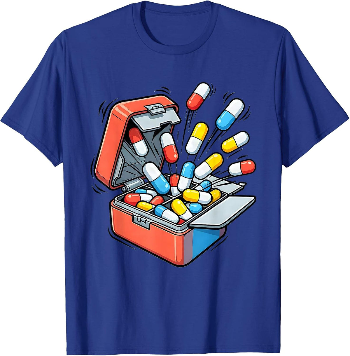 Occupational Therapy Pill Organizer Graphic T-Shirt - Royal Blue
