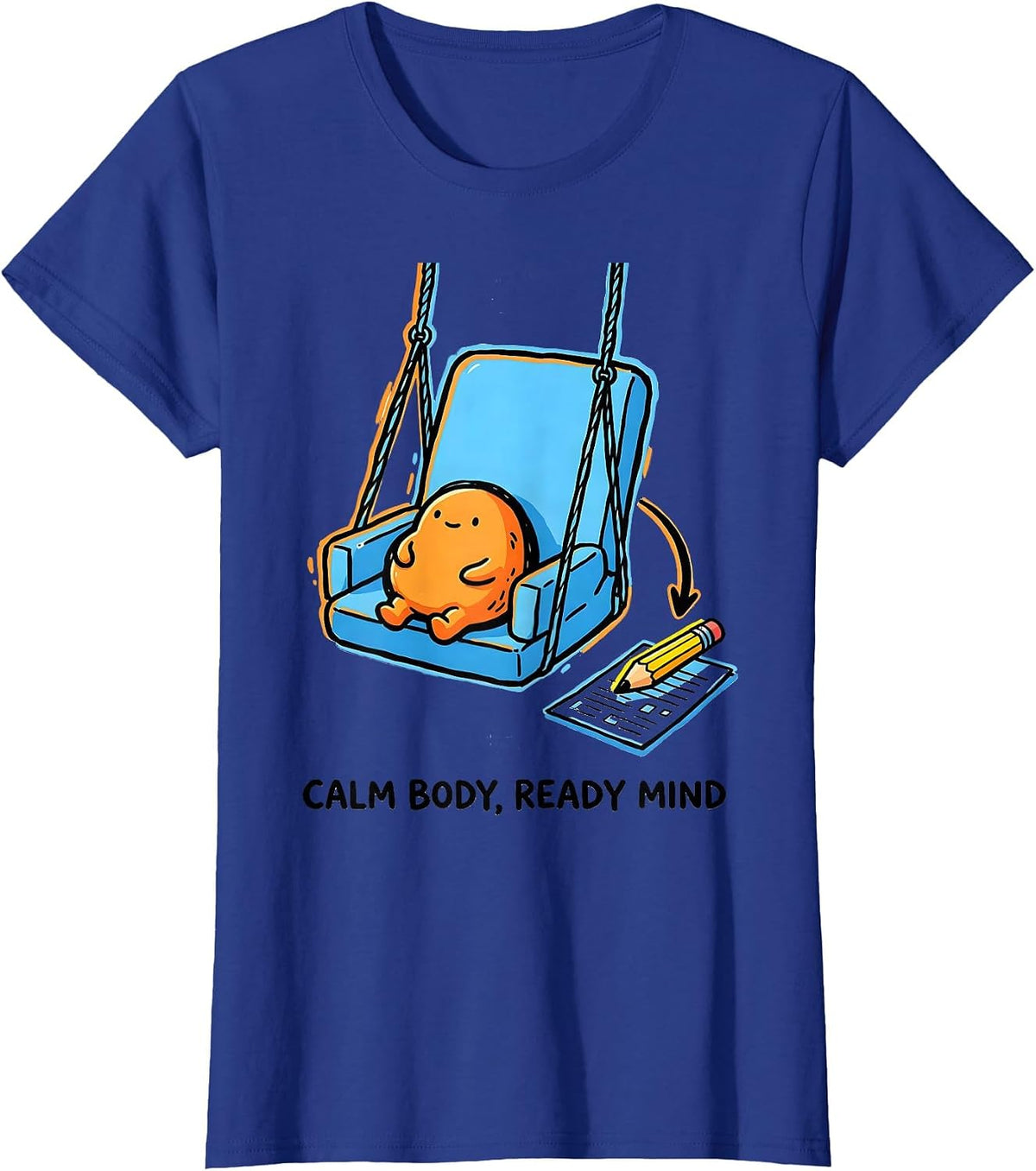 Women's Calm Body, Ready Mind Occupational Therapy Sensory T-Shirt - Royal Blue