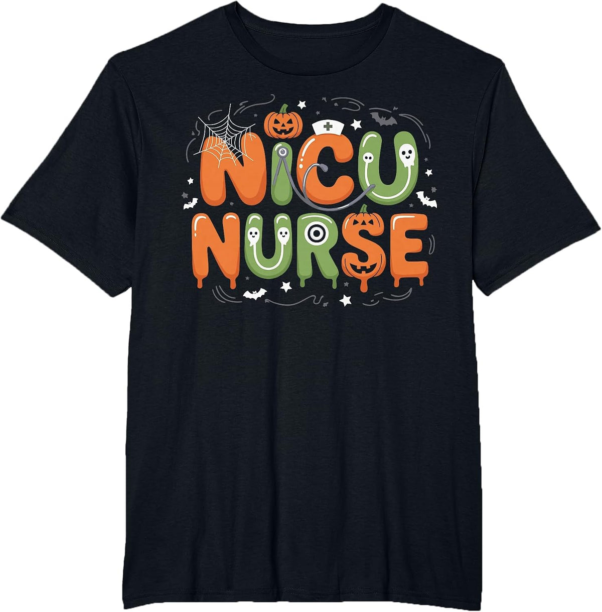 NICU Nurse Infant Care Halloween Costume T-Shirt - Black