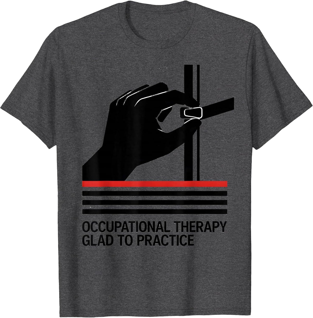 Men's Occupational Therapy Glad To Practice Modernist OT T-Shirt - Dark Heather Grey