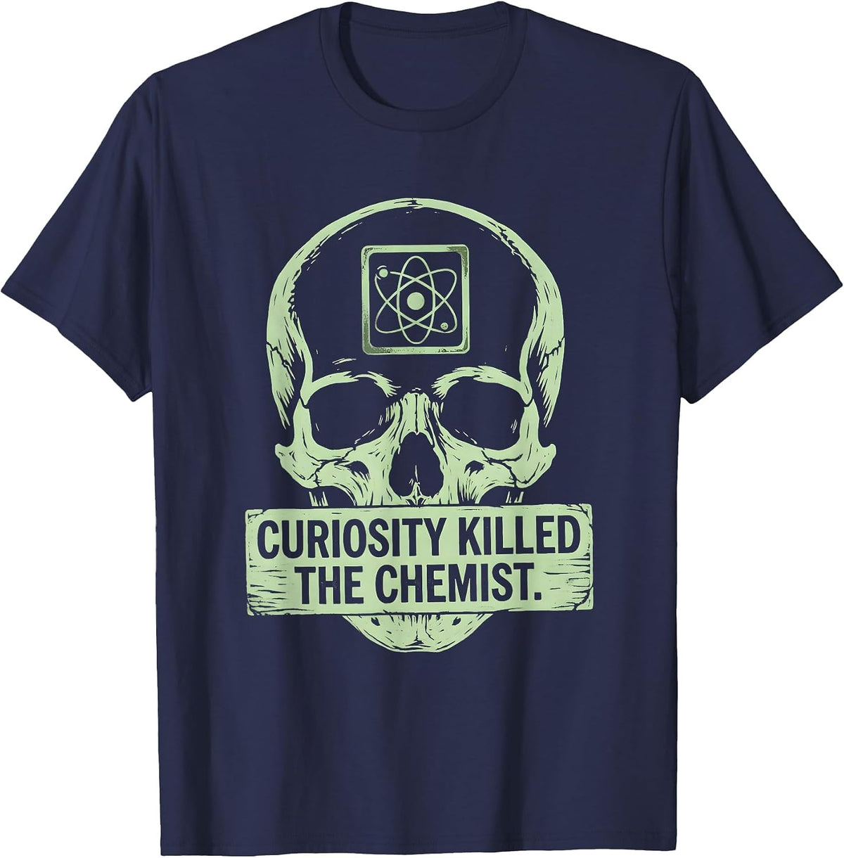 Can I Lick It Periodic Table Chemist Design T-Shirt - Navy Blue