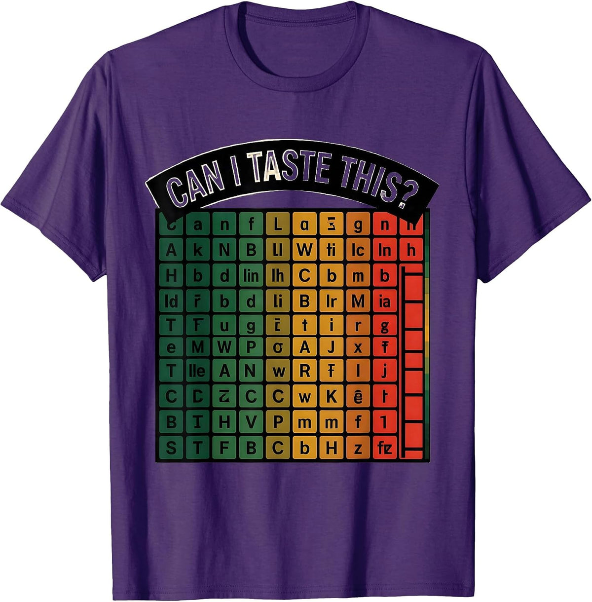 Men's Can I Taste This Funny Periodic Table Science Teacher Gift T-Shirt - Purple