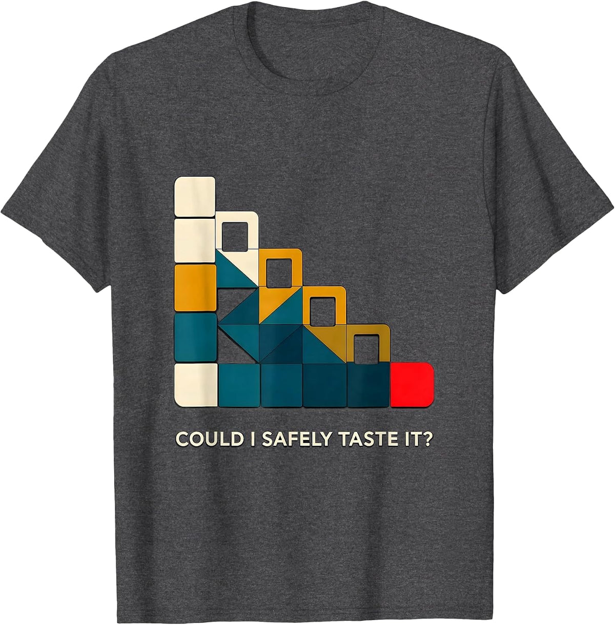 Men's Could I Safely Taste It Funny Periodic Table Teacher Science T-Shirt - Dark Heather Grey