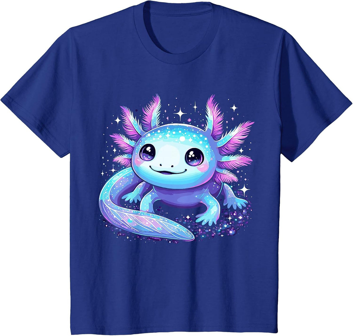 Cute Axolotl Galaxy Rainbow Colorful Axolotl T-Shirt - Royal Blue