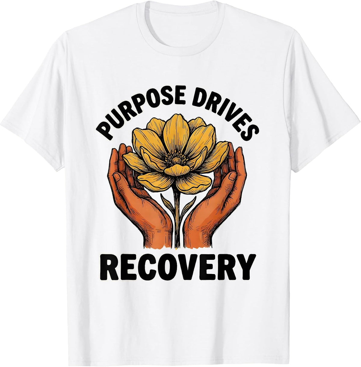 Men's Purpose Drives Recovery Occupational Therapy Design T-Shirt - White