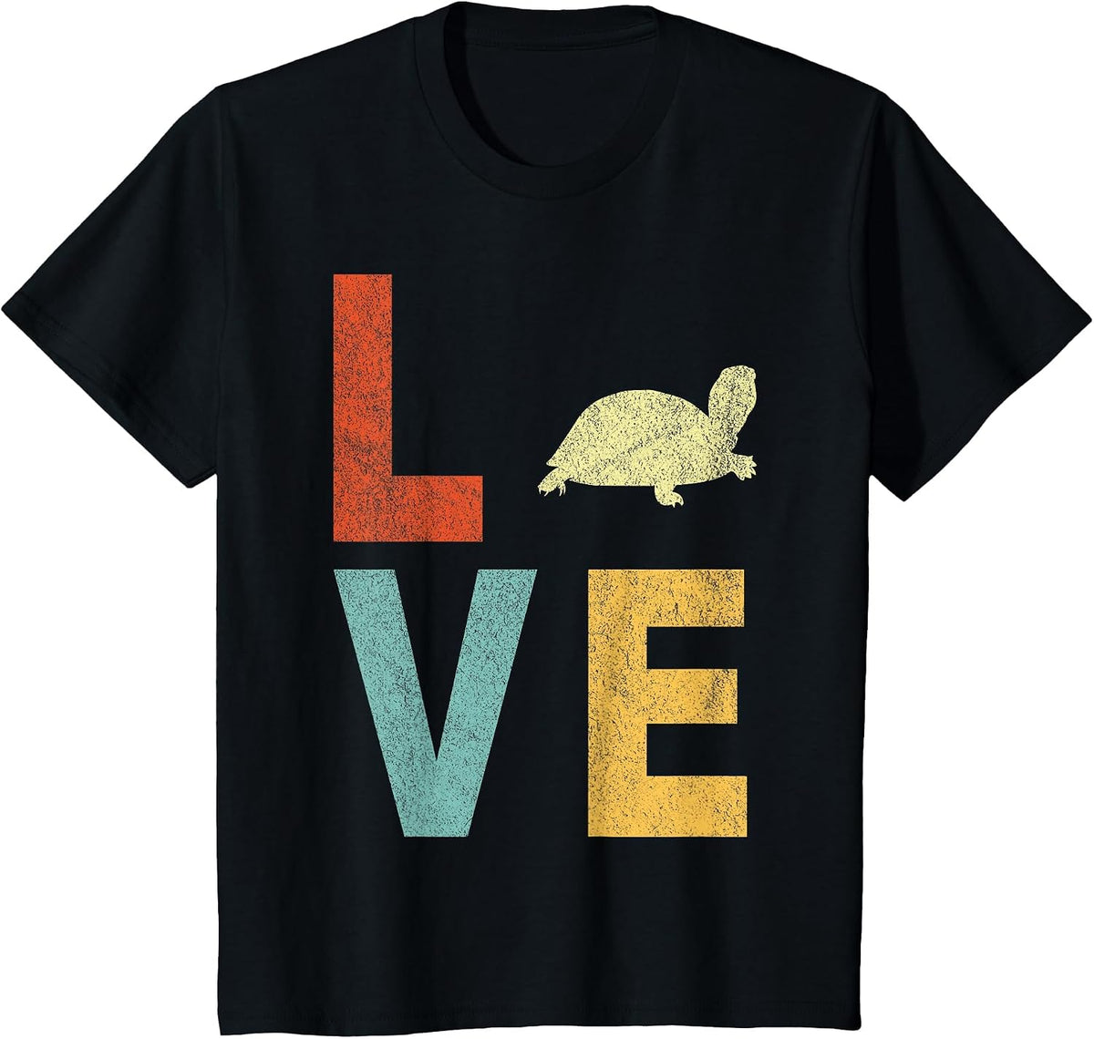 Love Tortoises Turtle Lover Funny Tortoise Quote Retro T-Shirt - Black