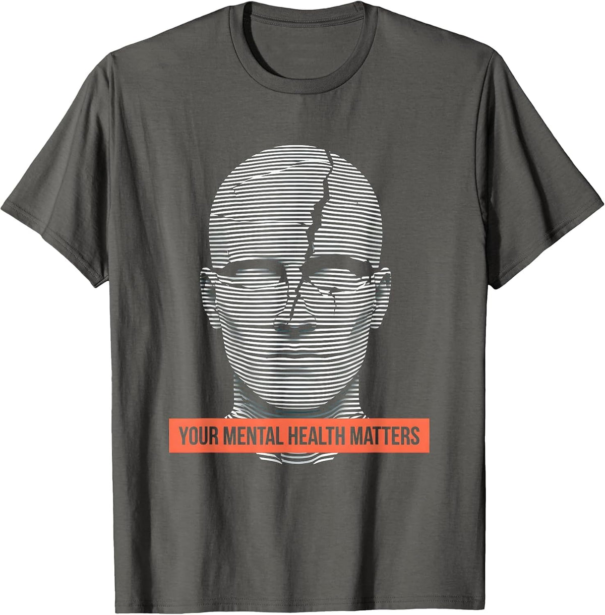 Your Mental Health Matters Awareness Design T-Shirt - Asphalt Grey