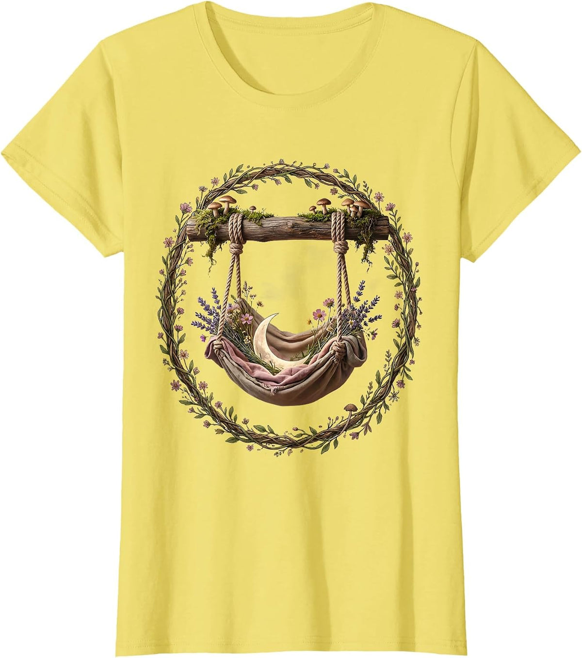 Women's Occupational Therapy Sensory Swing Illustration T-Shirt - Lemon Yellow