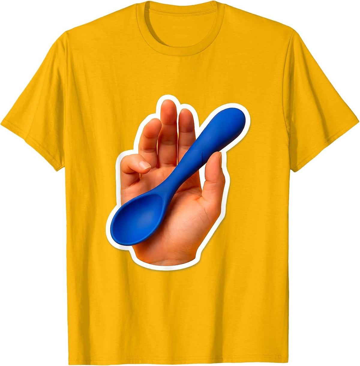Occupational Therapy Adaptive Spoon Illustration T-Shirt - Golden Yellow