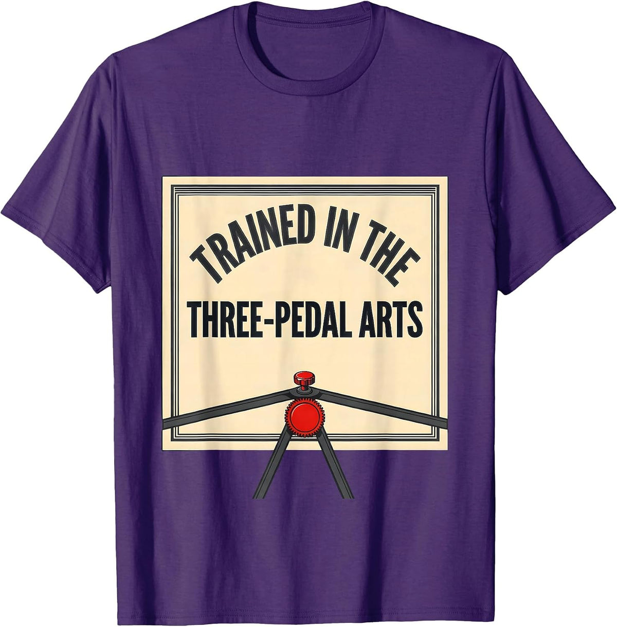 Men's Trained In The Three-Pedal Arts Funny Stick Shift Car Guy T-Shirt - Purple
