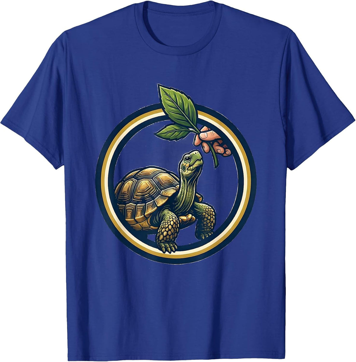 Men's Sealed Tortoise Emblem Pet Lover Gift T-Shirt - Royal Blue