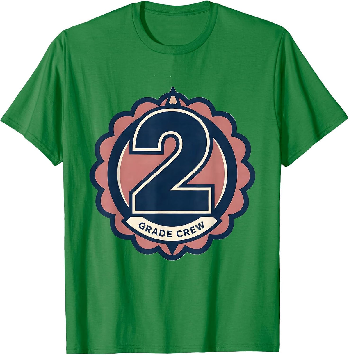 Men's 2nd Grade Crew Cute Coquette Bow Back to School First Day T-Shirt - Kelly Green