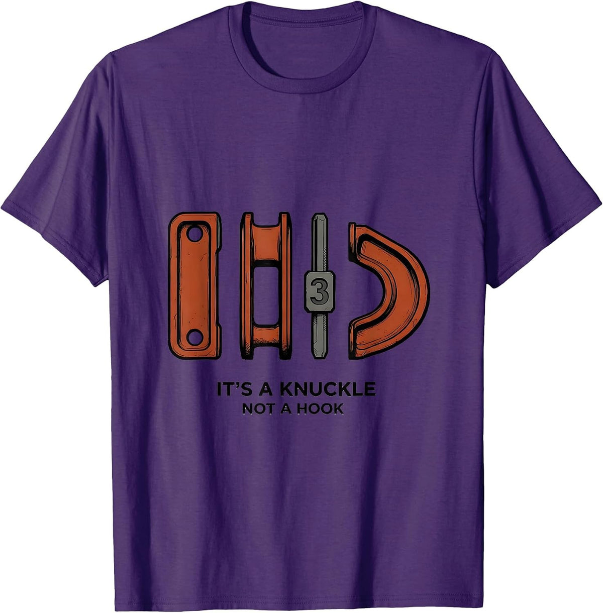 It's A Knuckle Not A Hook Funny Train Enthusiast Model T-Shirt - Purple