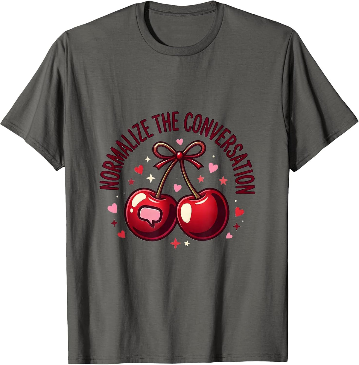 Men's Normalize The Conversation Mental Health Matters T-Shirt - Asphalt Grey