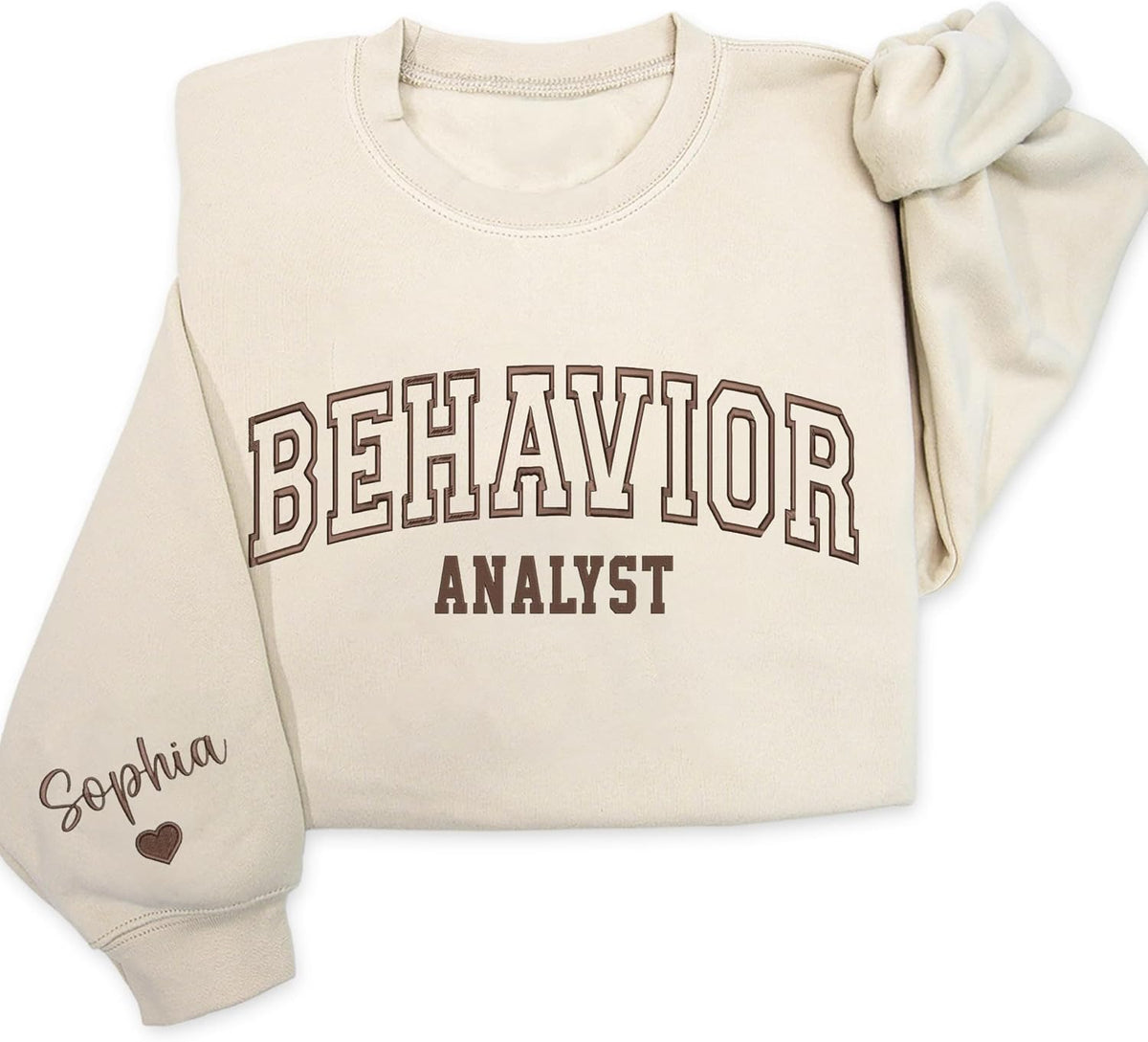 Custom Job Embroidered Sweatshirt, Personalized Job Roles Sweatshirt, Healthcare, Education, Wellness Gifts - Behavior