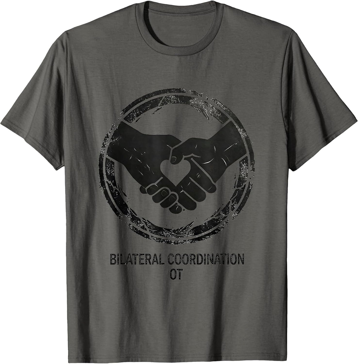 BILATERAL COORDINATION, OT Occupational Therapy Valentine T-Shirt - Asphalt Grey