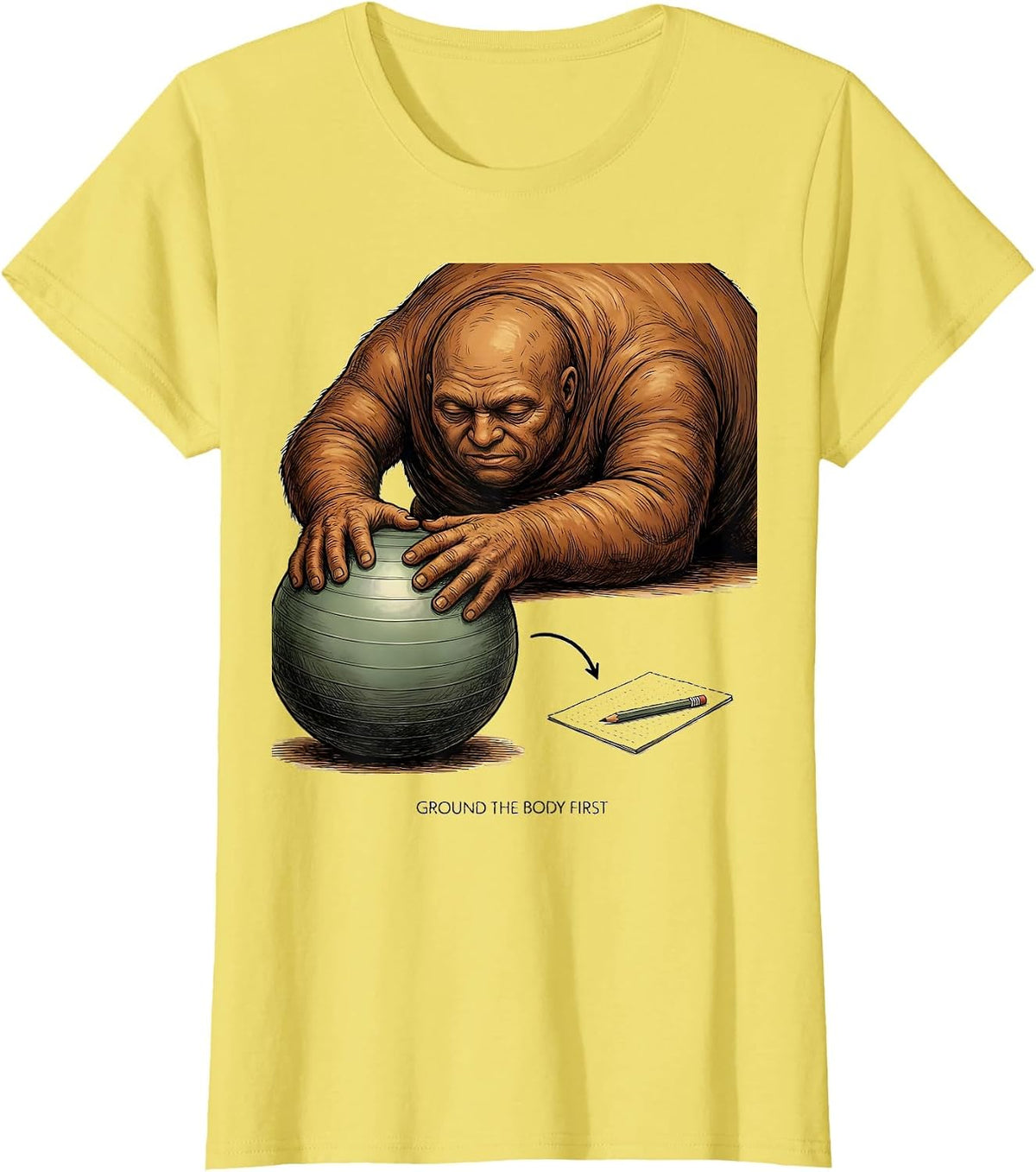 Women's Ground The Body First Occupational Therapy Sensory T-Shirt - Lemon Yellow