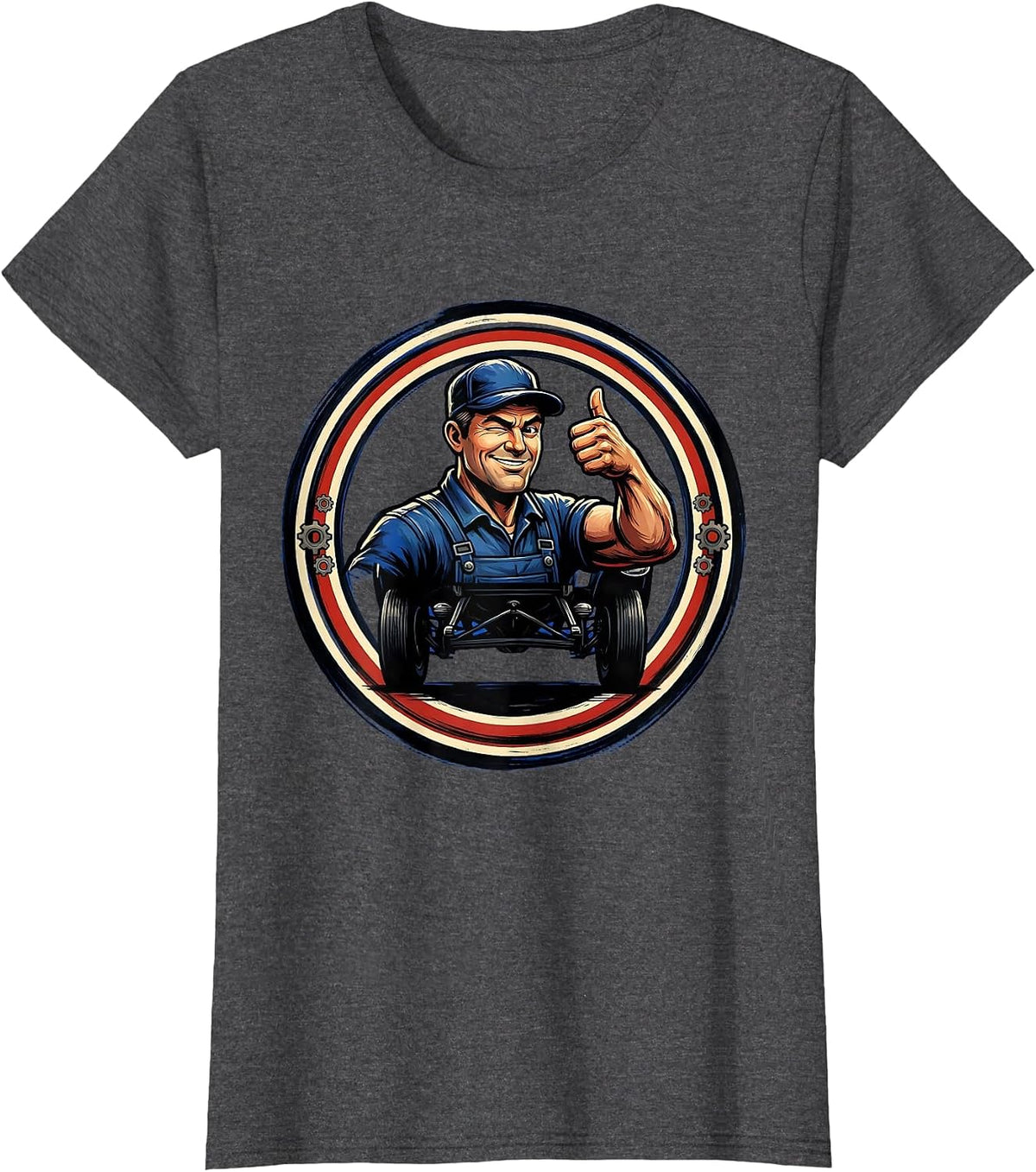 Women's I Cant But I Know A Guy Mechanic Design T-Shirt - Dark Heather Grey